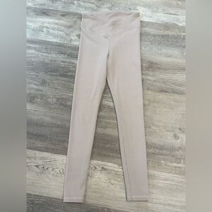 Divided Ribbed Cream Leggings